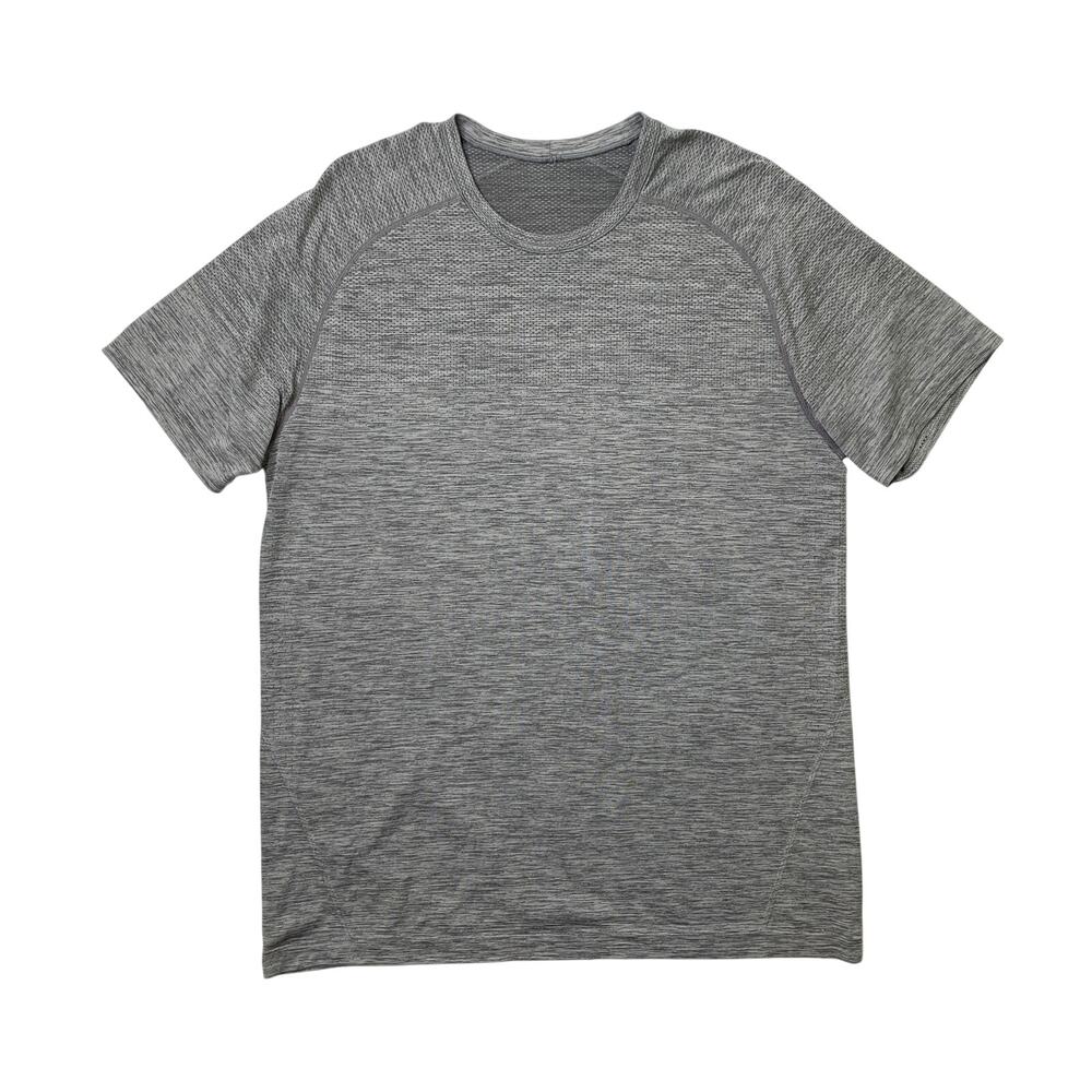 Lululemon Shirt Mens L Large Gray Metal Vent Tech Short Sleeve Running Training